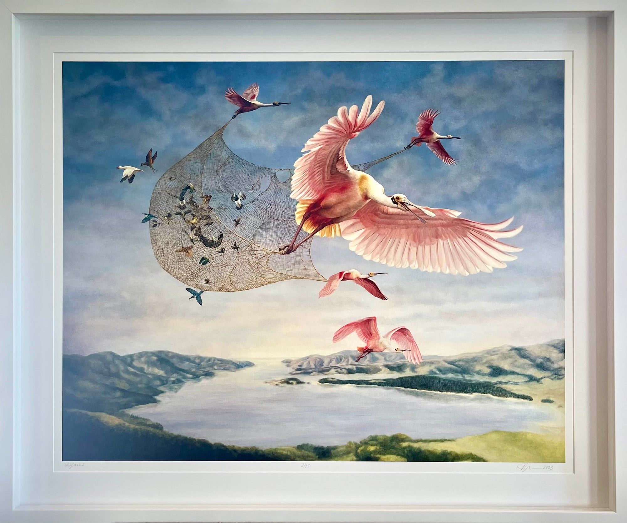 Skylarks - Framed giclee print