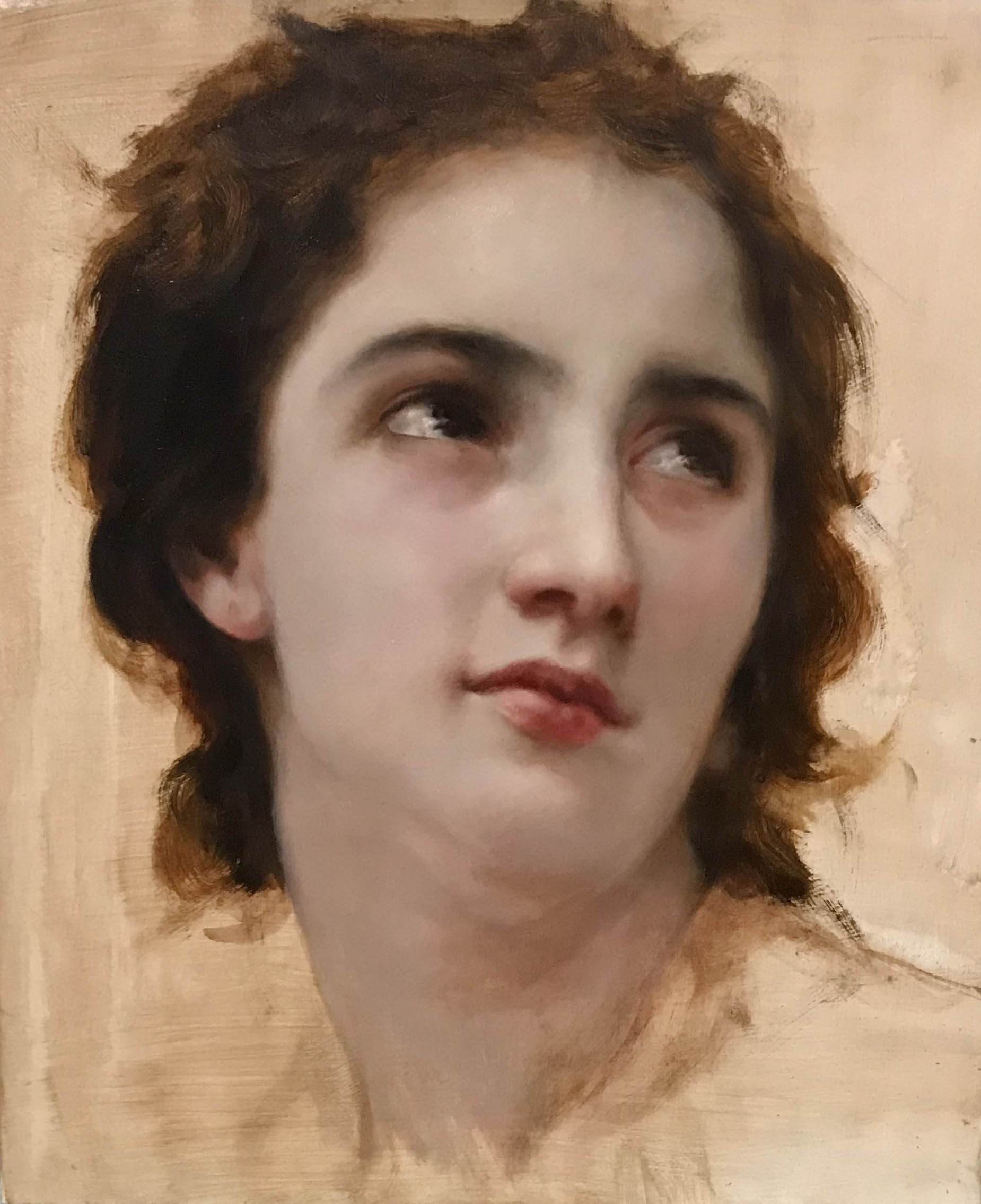 Master copy of Bougereau's 'Head of a young woman'